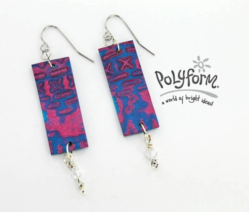 Premo!  Accents Copper leaf earrings