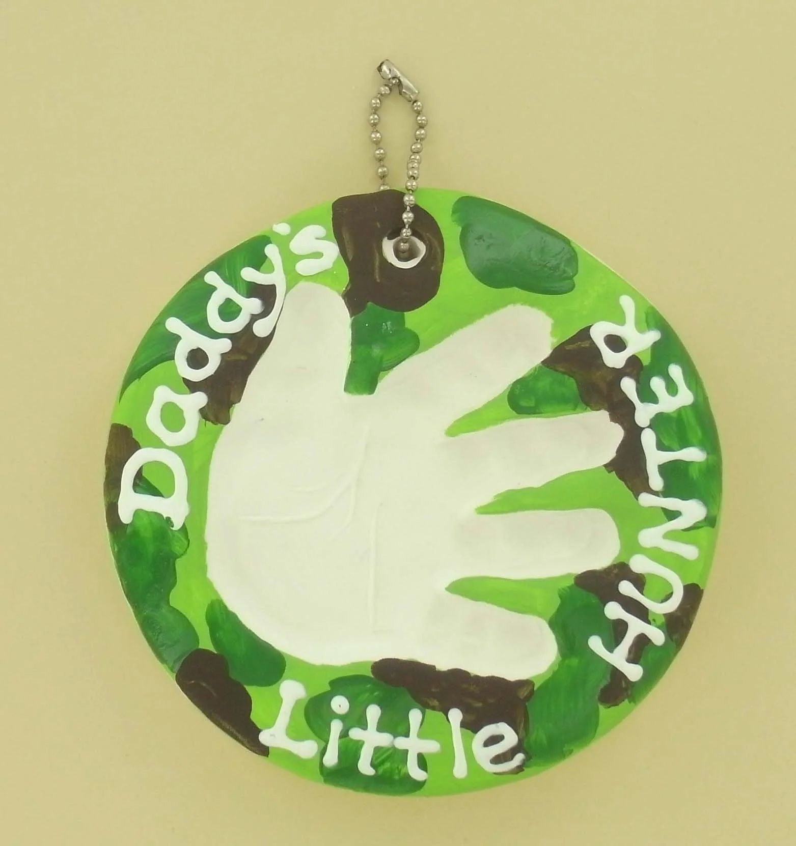 Sculpey Keepsake Handprint Ornament – Camouflage