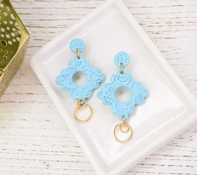 Sculpey Premo™ + Sculpey Souffle™ Textured Earrings