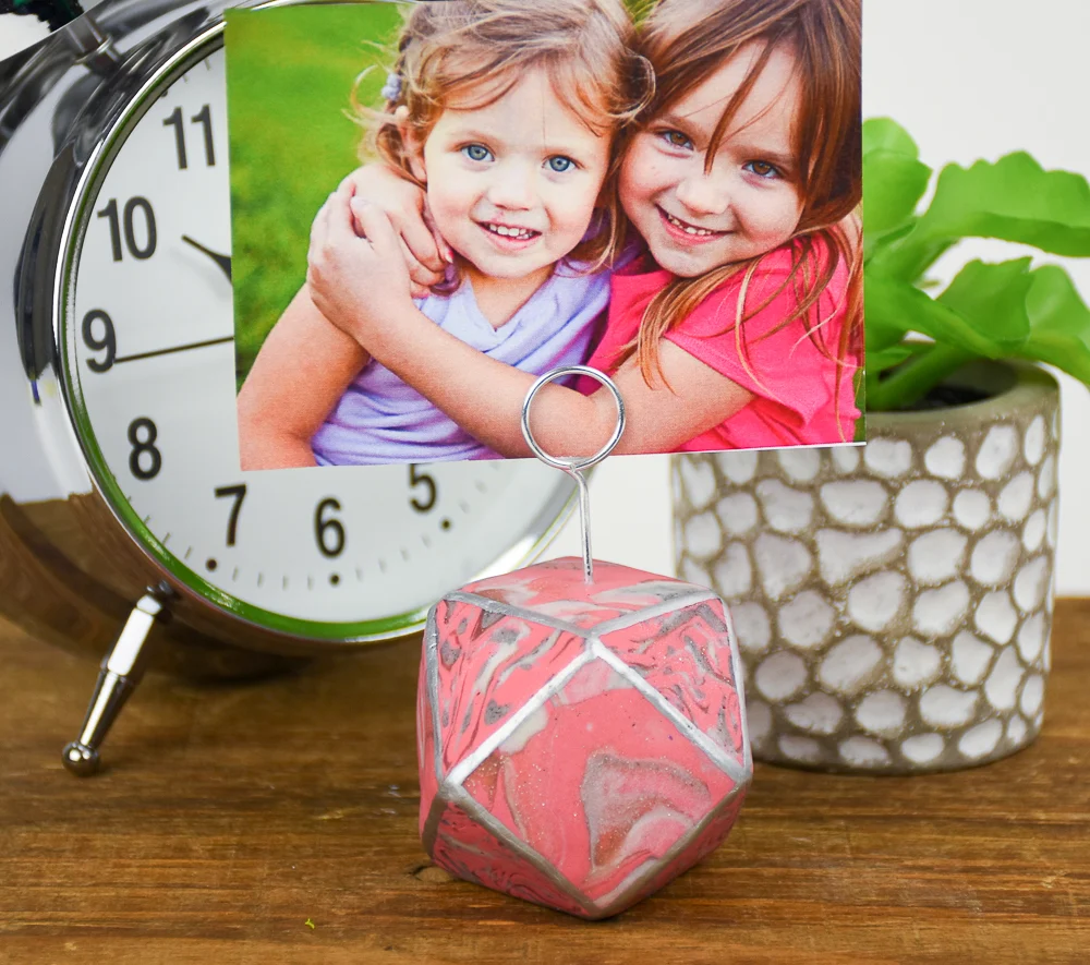 Sculpey Premo™ Coral Geo Faceted Photo Holder