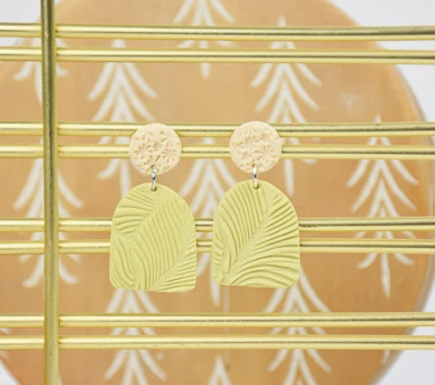 Sculpey Soufflé™ Hellenistic Textured Earrings